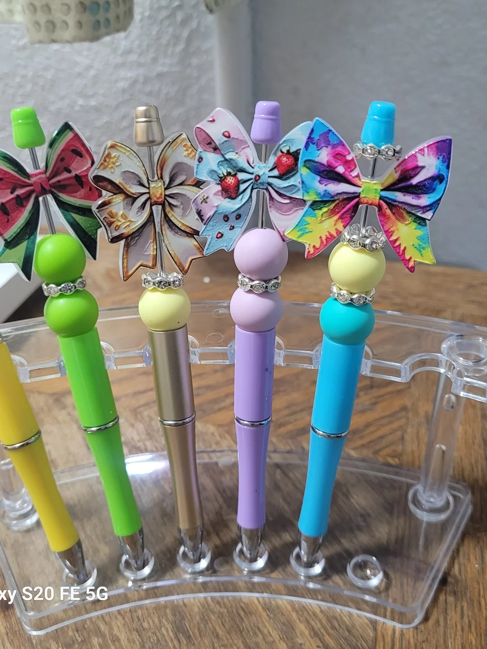 Handmade Assorted Bow Beaded Pens